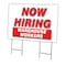 Signmission Now Hiring Warehouse Workers Yard & Stake outdoor plastic coroplast window, C-2436-WAREHOUSE WORKERS C-2436-DS-WAREHOUSE WORKERS - alternate 1